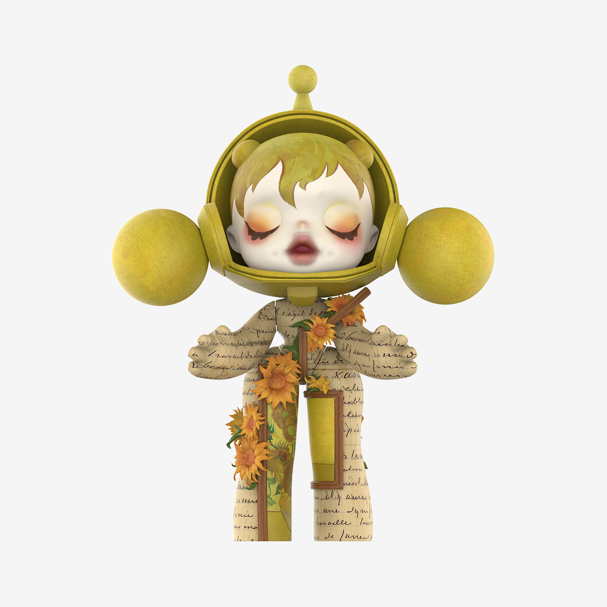 MEGA α SKULLPANDA 1000% Van Gogh Museum Sunflowers image