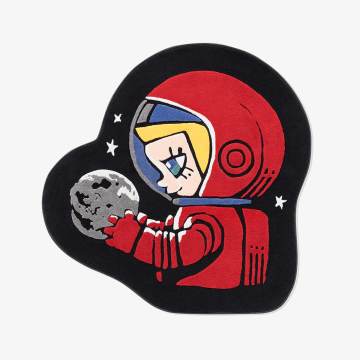 MEGA SPACE MOLLY Hello, Moon Irregular-shaped Floor Rug image