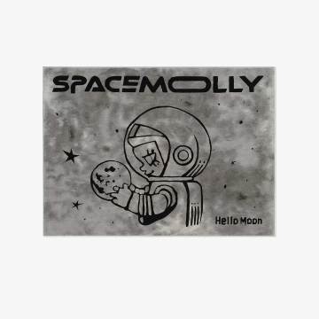 MEGA SPACE MOLLY Hello, Moon Art Rug image