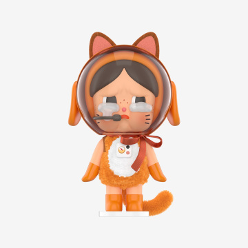 CRYBABY Space Cat Figurine-Orange image
